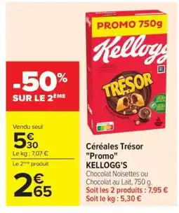 Carrefour Market Céréales Trésor Promo KELLOGG’S offre