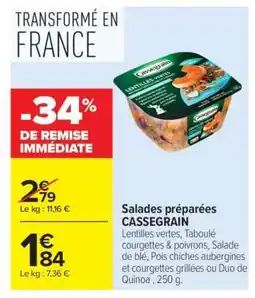 Carrefour Market Salades préparées CASSEGRAIN offre