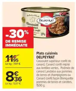 Carrefour Market Plats Cuisinés Delpeyrat offre