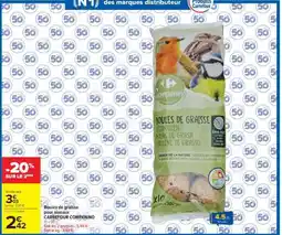 Carrefour Market Boules de graisse pour oiseaux offre