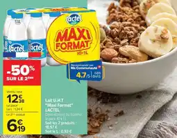 Carrefour Lait U.H.T 'Maxi Format' LACTEL offre