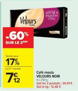 Carrefour Café Moulu Velours Noir offre