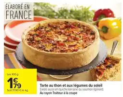 Carrefour Tarte au thon et aux légumes du soleil offre