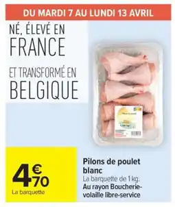 Carrefour Pilons de poulet blanc offre