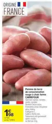Carrefour Pomme de terre de consommation rouge à chair ferme offre
