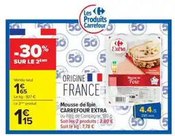 Carrefour Mousse de foie CARREFOUR EXTRA offre