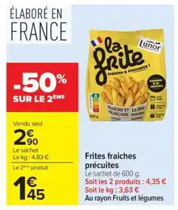 Carrefour Frites fraiches précuites offre