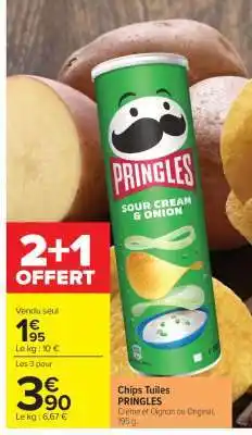 Carrefour Chips Tuiles PRINGLES offre