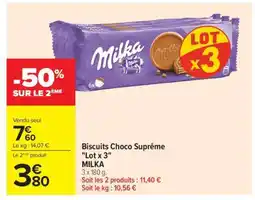 Carrefour Biscuits Choco Suprême Lot x 3 offre