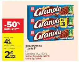 Carrefour Biscuit Granola Lot de 3 offre