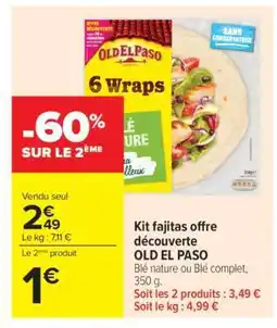 Carrefour Kit Fajitas Offre Découverte OLD EL PASO offre