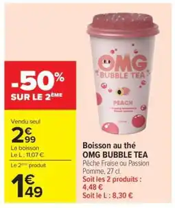 Carrefour OMG BUBBLE TEA offre