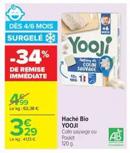 Carrefour Haché Bio YOOJI offre