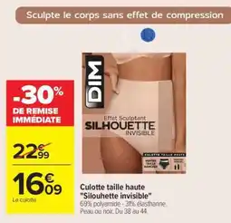 Carrefour Culotte taille haute Silhouette invisible offre