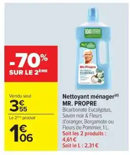 Carrefour NETTOYANT MÉNAGER MR PROPRE offre