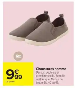 Carrefour Chaussures homme offre