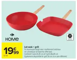 Carrefour Lot wok + grill offre