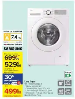 Carrefour Lave linge offre