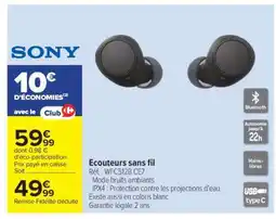 Carrefour Écouteurs sans fil offre