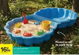 Carrefour Bac à sable coquille bleue offre