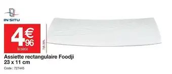 Promocash Assiette Rectangulaire Foodji offre
