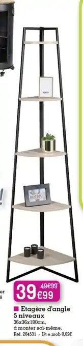 Kandy Etagère d'Angle 5 Niveaux offre