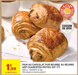 Intermarché Pain au chocolat pur beurre ou beurre aop charentes-poitou offre