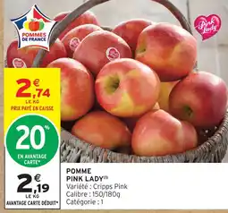 Intermarché Pink lady pomme offre