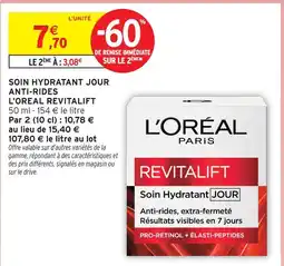 Intermarché L'oréal paris soin hydratant jour anti-rides offre