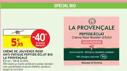 Intermarché La provençale crème de jouvence rose anti-fatigue peptide-éclat bio offre