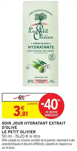 Intermarché Le petit olivier soin jour hydratant extrait d'olive offre