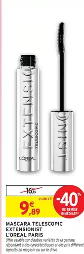 Intermarché L'oreal paris mascara telescopic extensionist offre