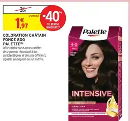 Intermarché Palette coloration châtain foncé 800 offre