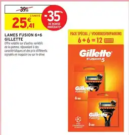 Intermarché Gillette lames fusion 6+6 offre