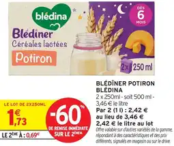 Intermarché Blédina blédîner potiron céréales lactées offre