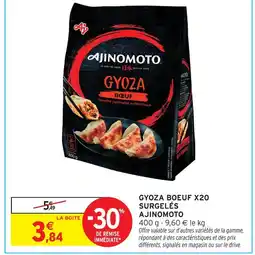 Intermarché Ajinomoto gyoza boeuf x20 surgelés offre