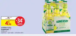 Intermarché Somersby citron yuzu offre