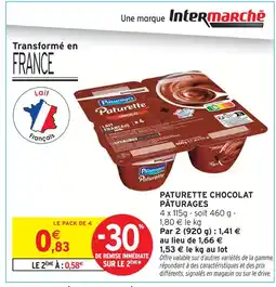 Intermarché Pâturages paturette chocolat offre