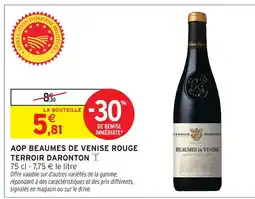 Intermarché Terroir daronton aop beaumes de venise rouge offre