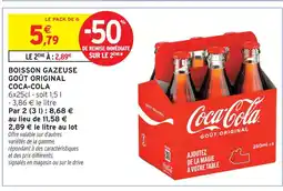 Intermarché Coca-cola boisson gazeuse goût original offre