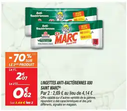 Netto St marc lingettes anti-bactériennes x80(b) offre
