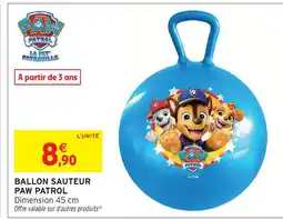 Intermarché Paw patrol ballon sauteur offre