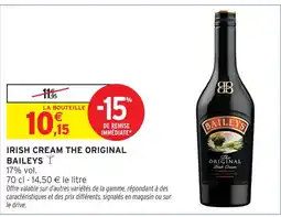 Intermarché Baileys irish cream the original offre