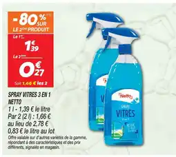 Netto Netto spray vitres 3 en 1 offre