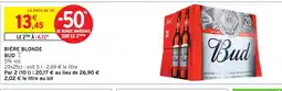 Intermarché Bud bière blonde offre