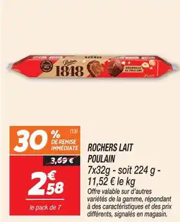 Netto Poulain rochers lait offre