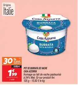 Netto Casa azzurra pot de burrata de vache offre