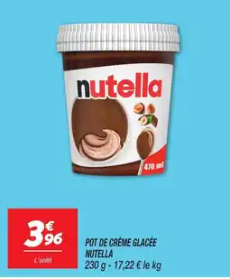 Netto Nutella pot de crème glacée offre