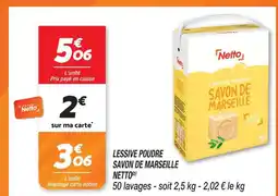 Netto Netto lessive poudre savon de marseille(b) offre