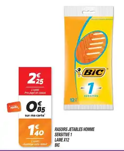 Netto Bic rasoirs jetables homme sensitive 1 lame x12 offre